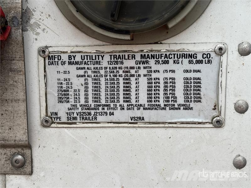Utility VS2RA 53 ft x 102 in T/A Refrigerated Trailer Külmikpoolhaagised