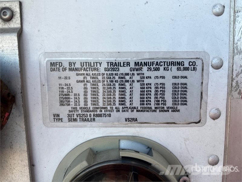 Utility VS2RA 53 ft x 102 in T/A Refrigerated Trailer Poluprikolice hladnjače