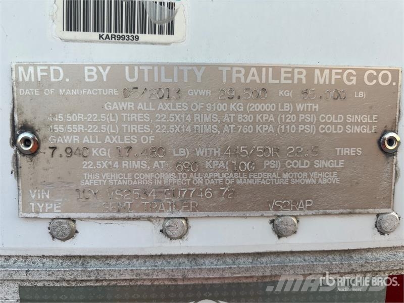 Utility VS2RAP 53 ft x 102 in T/A Refrigerated Trailer Полуприцепы-рефрижераторы