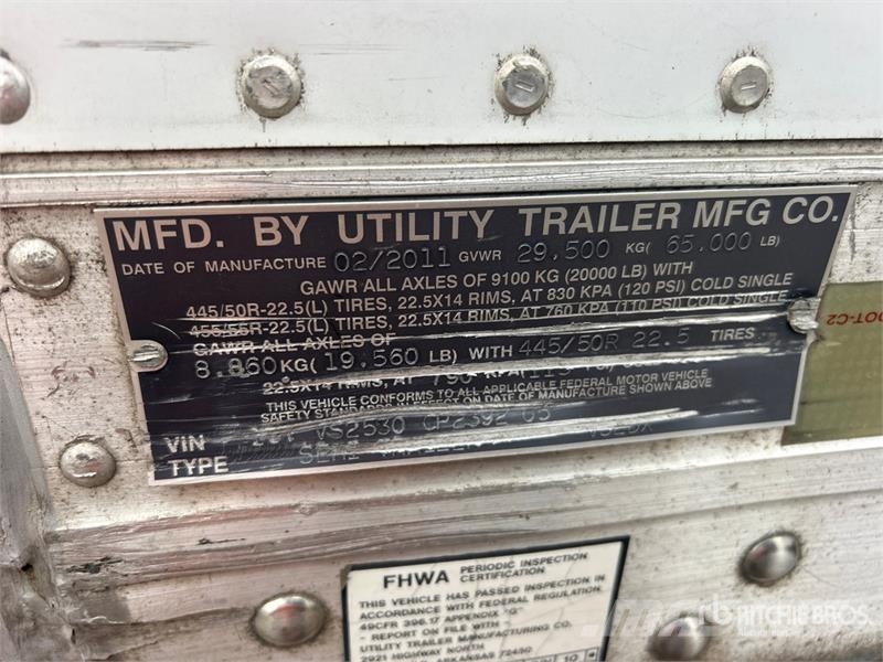  Utilty 53 ft x 102 in T/A Van Trailer مقطورات ذات هيكل صندوقي