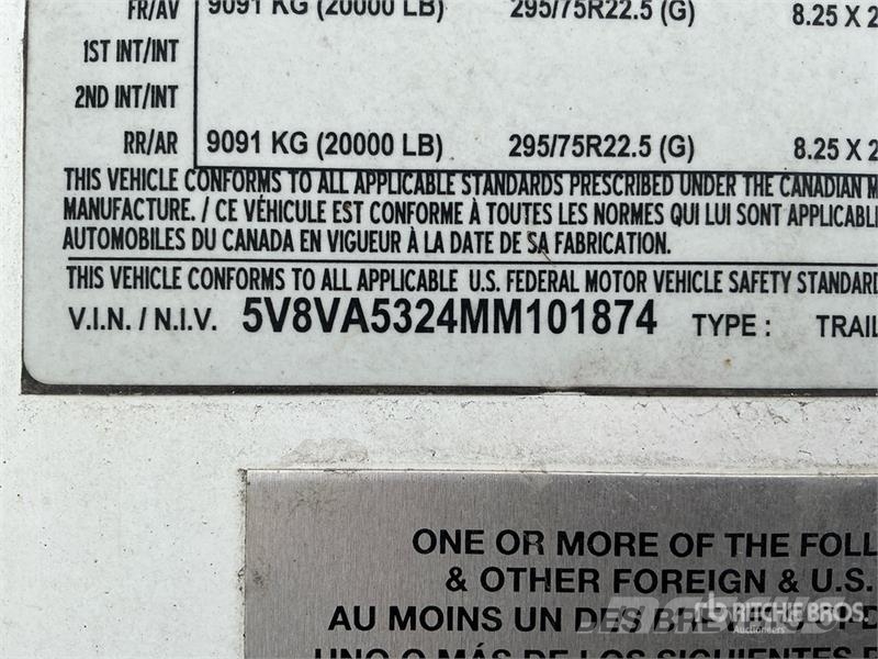 Vanguard 53 ft x 102 in T/A Van Trailer Cajas de remolque