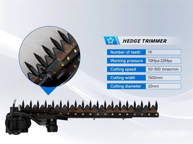 Vicsec VCHTM 60 in Mini Excavator Hedge Trimmer - Fits 1 Muut