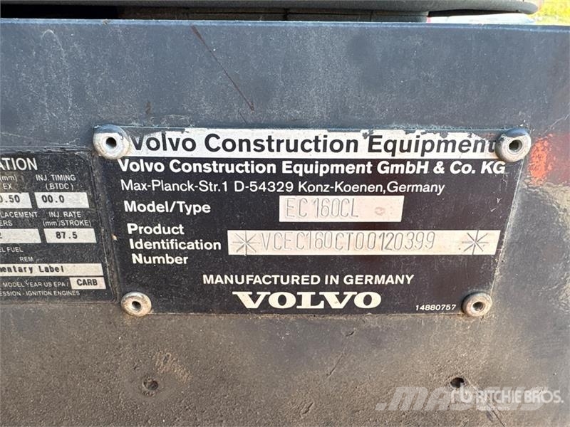 Volvo EC160C L Tracked Excavator Kāpurķēžu ekskavatori