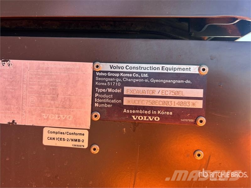 Volvo EC750EL Tracked Excavator Paletli ekskavatörler