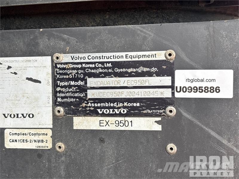 Volvo EC950FL Tracked Excavator Beltegraver
