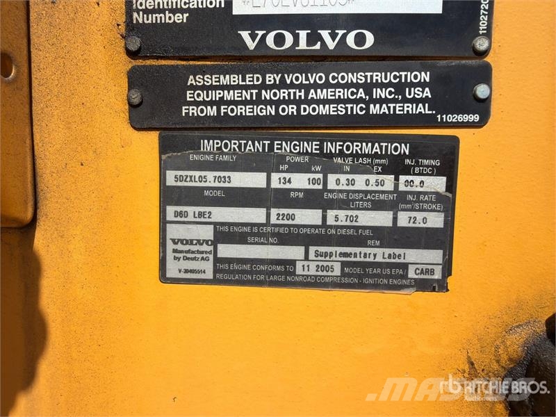 Volvo L70E Naudoti ratiniai krautuvai