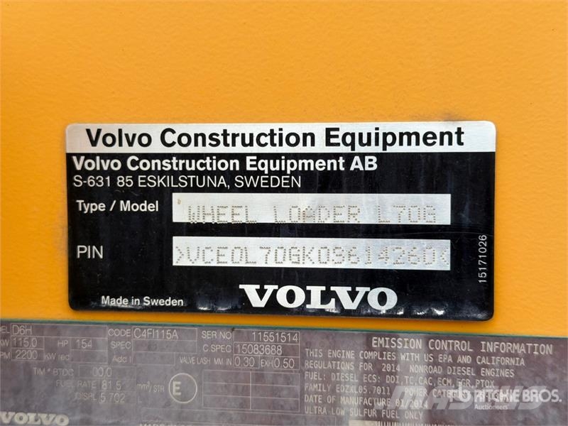 Volvo L70G Incarcator pe pneuri
