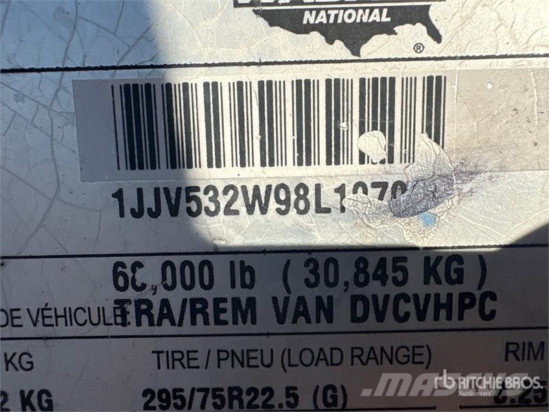 Wabash 53 ft x 102 in T/A Van Trailer Reboques baú