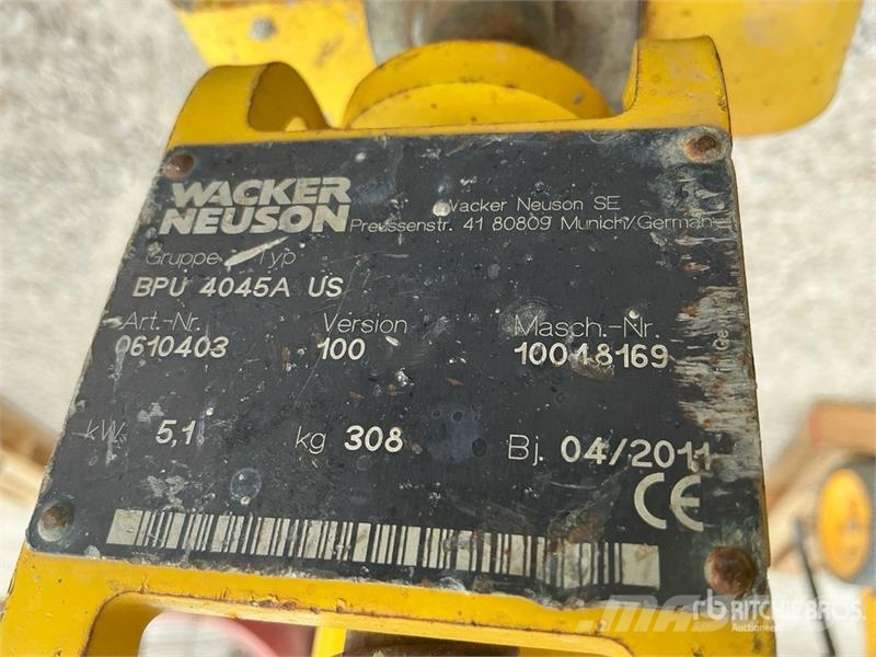 Wacker Neuson BPU4045A Vibratory Plate Compactor Віброплити та вібротрамбовки