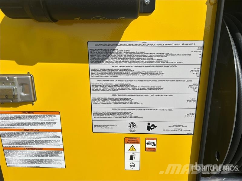 Wacker Neuson E1250 140000 BTU Hydronic Ground Heater Ogrevalna in odtajevalna oprema