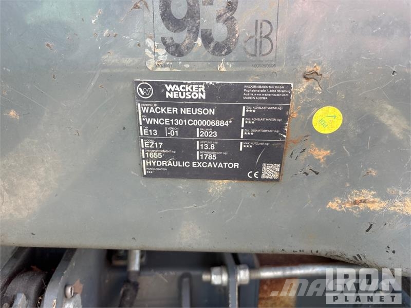 Wacker Neuson EZ17 Mini Excavator Mini bagri <7t