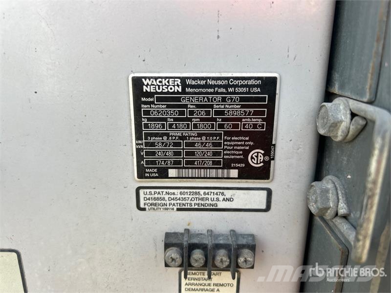 Wacker Neuson G70 Dizelski agregati