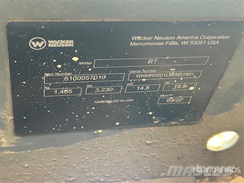 Wacker Neuson RTSC3 Trench Compactor Kompaktorji tal