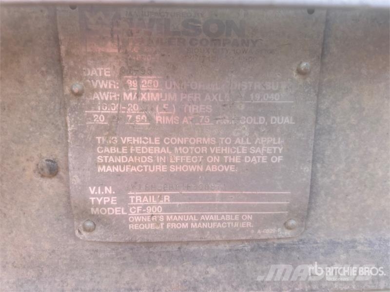 Wilson CF-900 48 ft T/A Spread Axle Flatbed Trailer مقطوروات مسطحة/مفصلية الجوانب