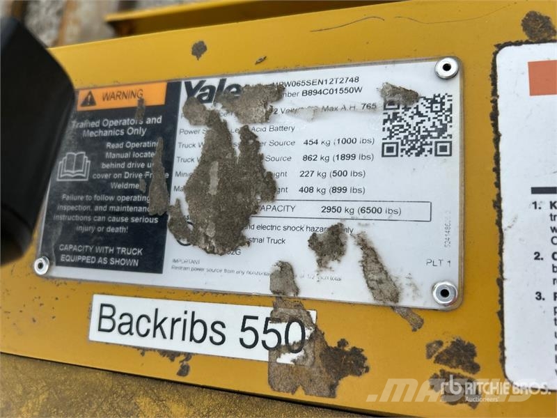Yale MPW065-E 6500 lb Electric Pallet Jack Rankiniai hidrauliniai vėžimėliai