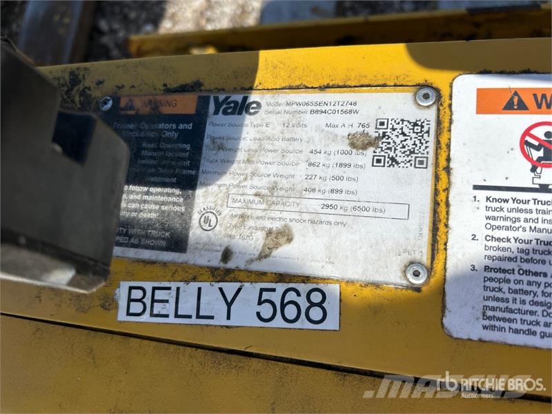 Yale MPW065-E 6500 lb Electric Pallet Jack Rankiniai hidrauliniai vėžimėliai