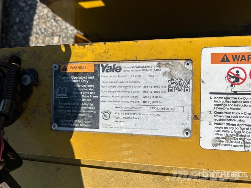 Yale MPW065SEN12T2748 6500 lb Electric Pallet Jack Rankiniai hidrauliniai vėžimėliai