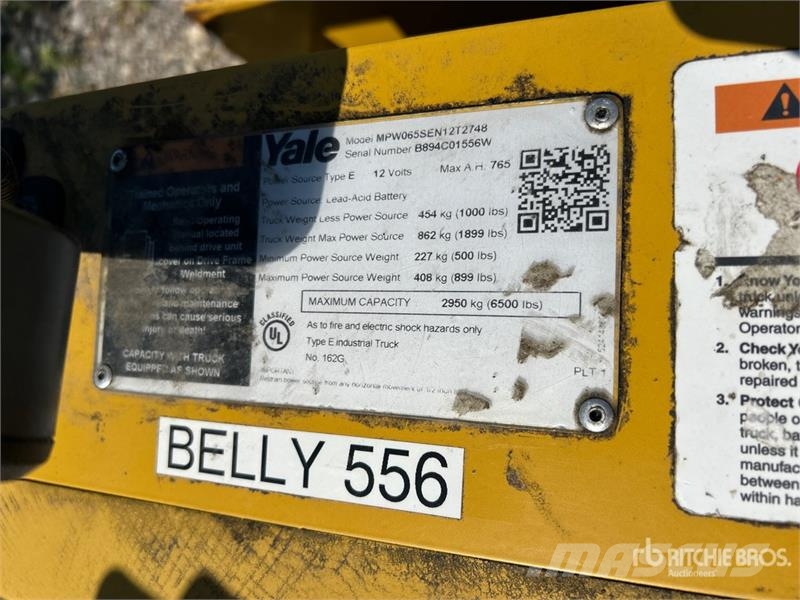 Yale MPW065SEN12T2748 6500 lb Electric Pallet Jack Rankiniai hidrauliniai vėžimėliai