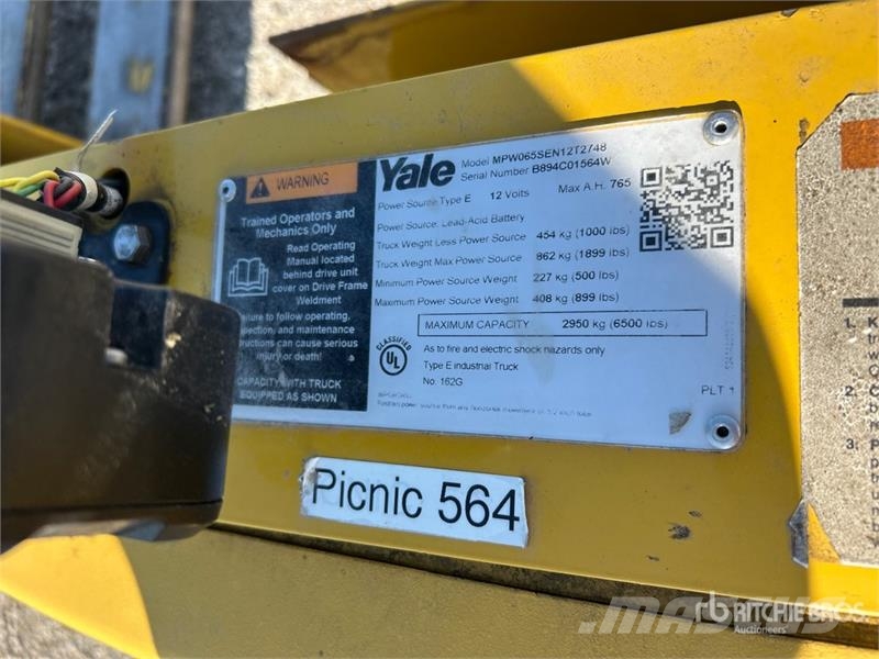 Yale MPW065SEN12T2748 Electric Pallet Jack Rankiniai hidrauliniai vėžimėliai