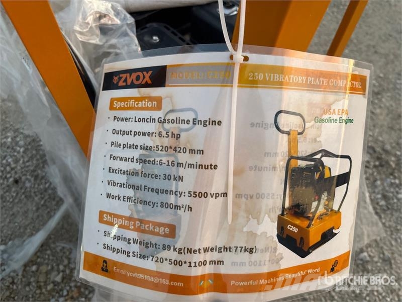  ZVOX C250 Vibratory Plate Compactor (Unused) Уплътнители за плочи
