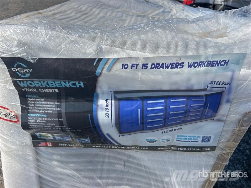  10FT-15D-2 10 ft 15-Drawer Workbench (Unused) Otros componentes