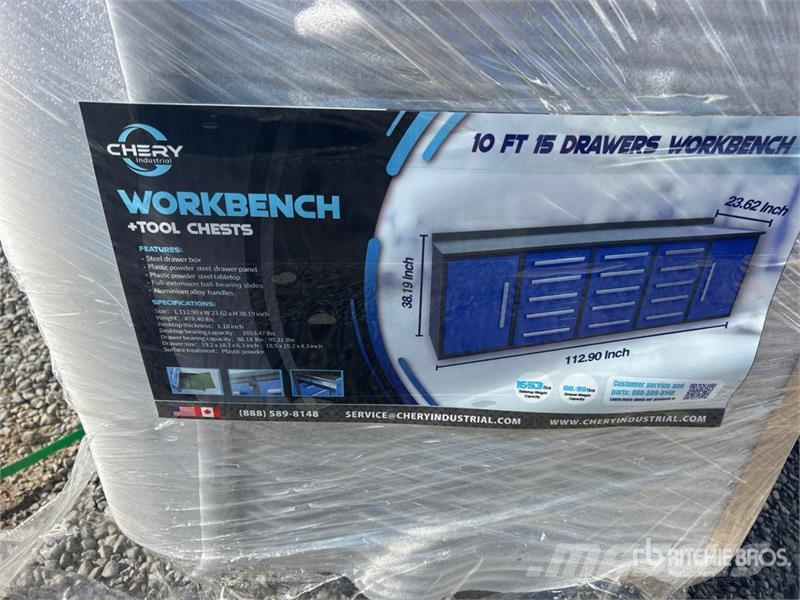  10FT-15D-2 10 ft 15-Drawer Workbench (Unused) Otros componentes