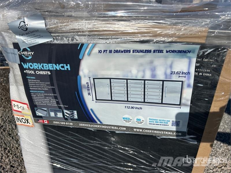 10FT-18D-2B 10 ft 18-Drawer Workbench (Unused) Otros componentes