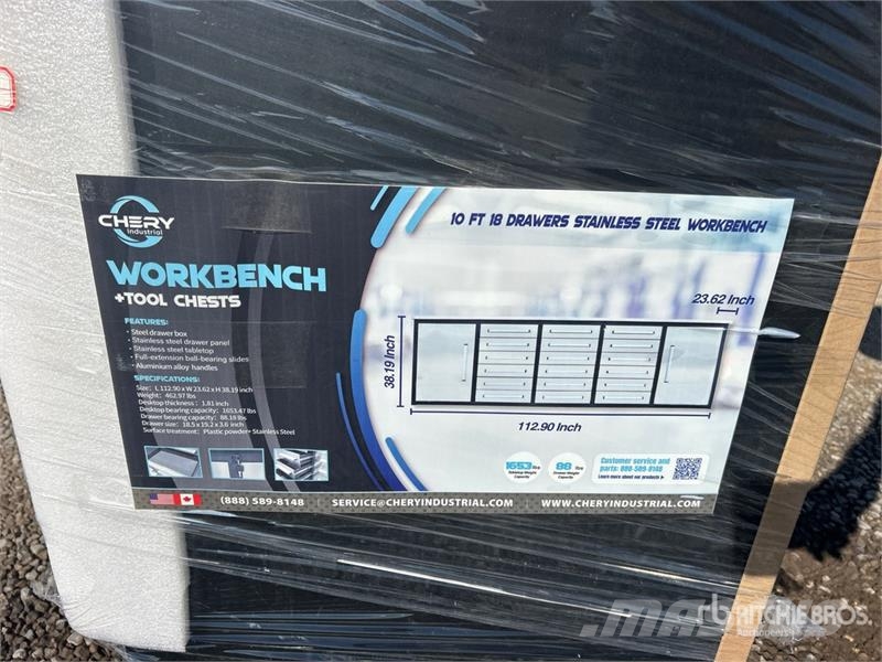  10FT-18D-2B 10 ft 18-Drawer Workbench (Unused) Otros componentes