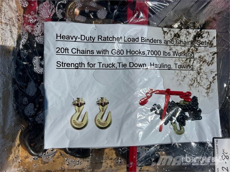  20 ft Heavy-Duty Ratchet Load Binders and Chains S Other components