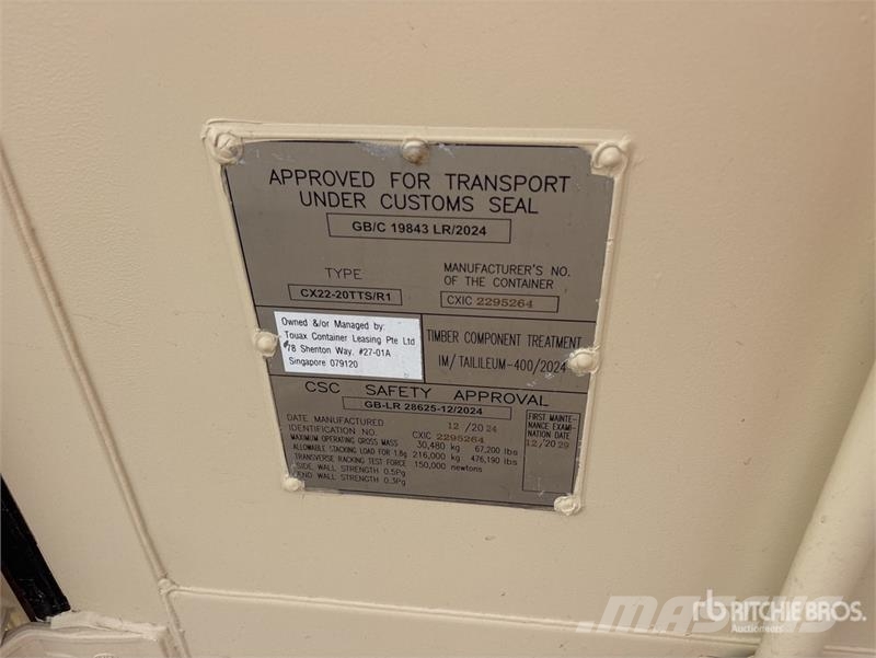  20 ft Standard Office Storage Container (Unused) Varastokontit