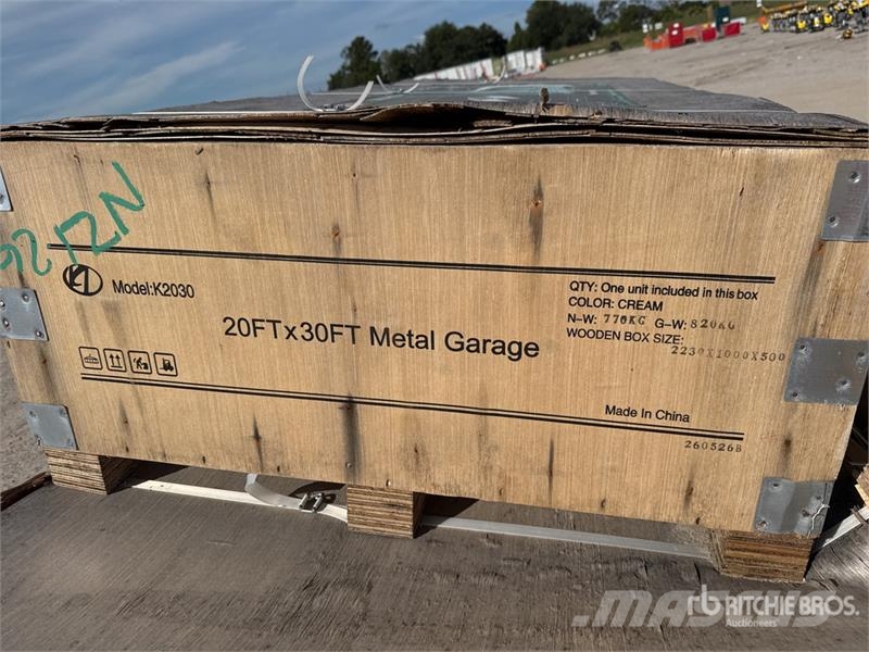 30 ft x 20 ft 2026 KJ K20 Metal Garage (Unused) Інші причепи