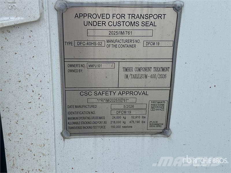40 ft High Cube Multi-Door Storage Container Soojakud
