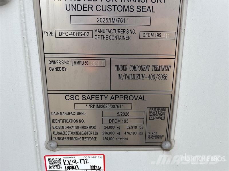 40 ft High Cube Multi-Door Storage Container Varastokontit