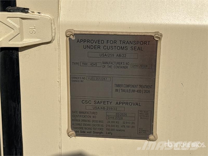 40 ft High Cube Multi-Door Storage Container Containere pentru depozitare
