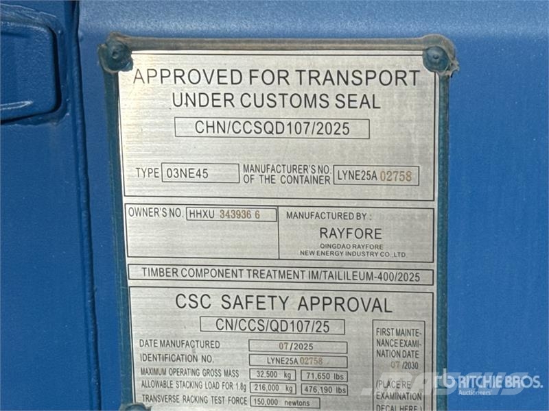  40 ft High Cube Storage Container (Unused) 貯蔵