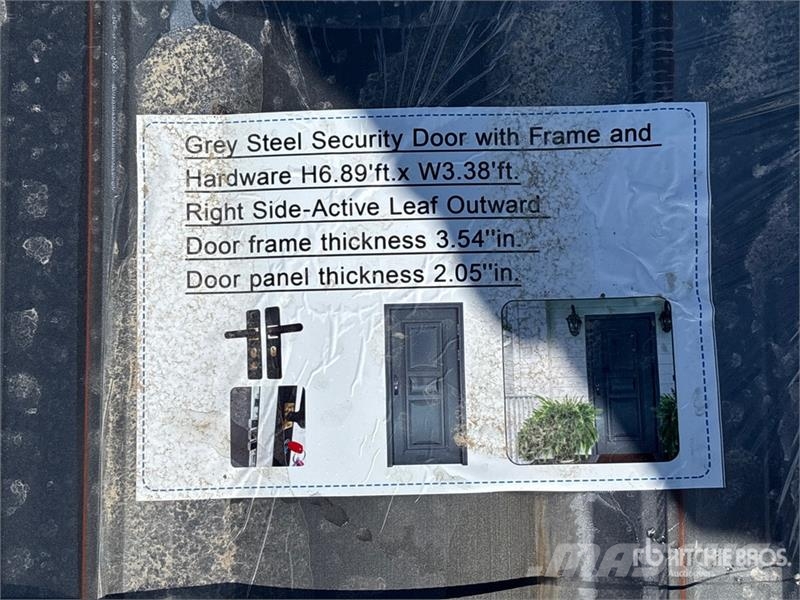 6.89 ft x 3.38 ft Grey Steel Security Door with Fr 윈치, 호이스트 및 자재 리프트