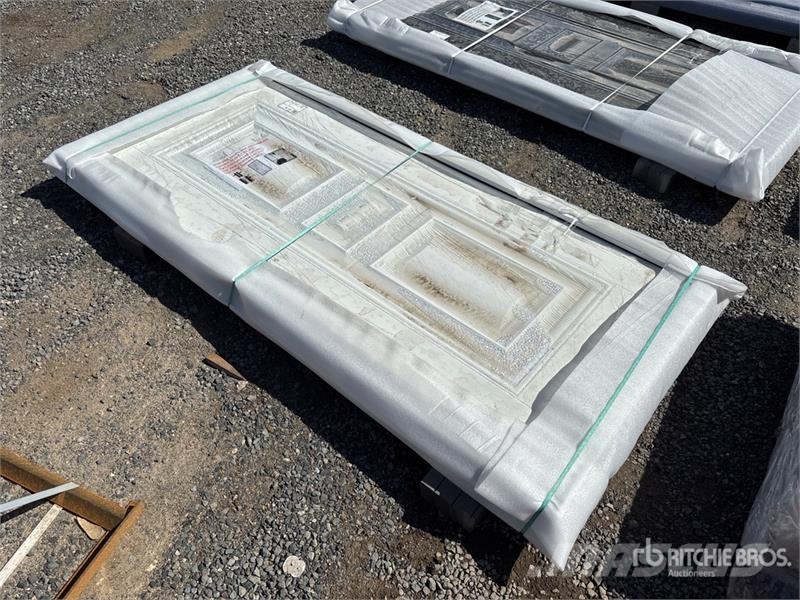 6.89 ft x 3.38 ft White Steel Security Door with F Vintsid, telfrid ja materjaliliftid