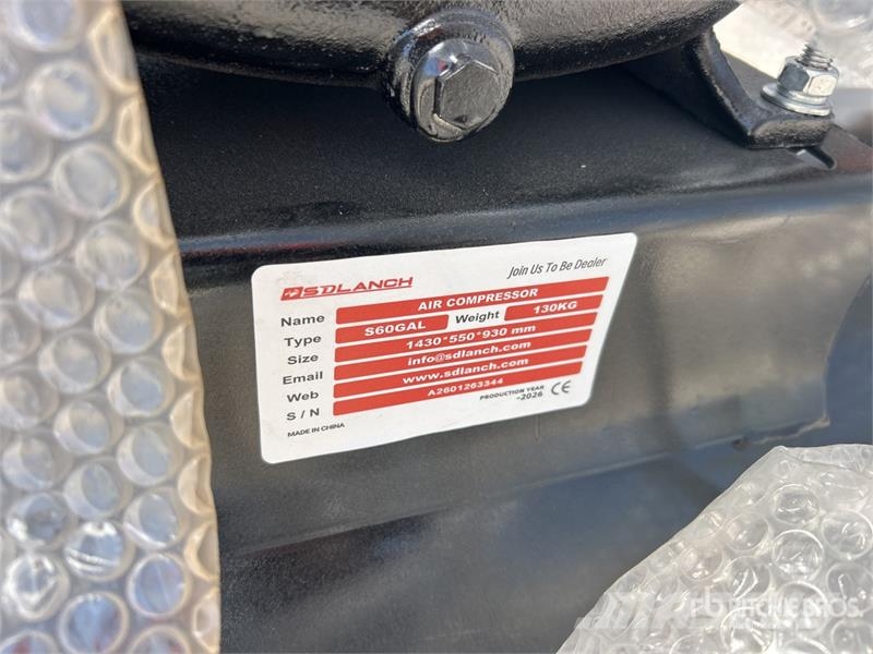 AC60GAL Skid-Mounted 60 gal Air Compressor (Unused Compressors