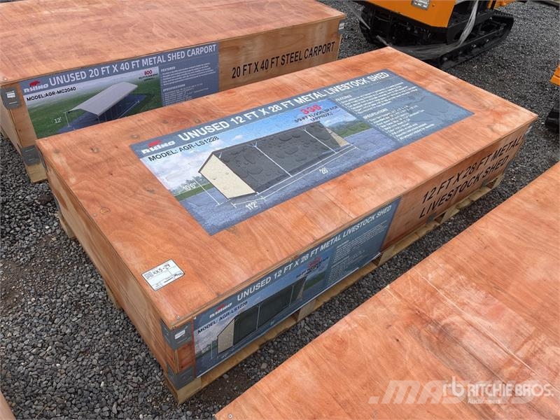  AGR-LS1228 28 ft x 12 ft Metal Livestock Shelter ( Egyéb állattenyésztés gépei és tartozékok