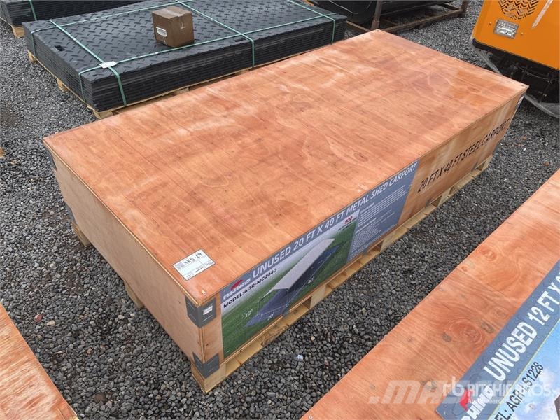 AGR-MC2040 20 ft x 40 ft Steel Carport (Unused) Steel frame buildings
