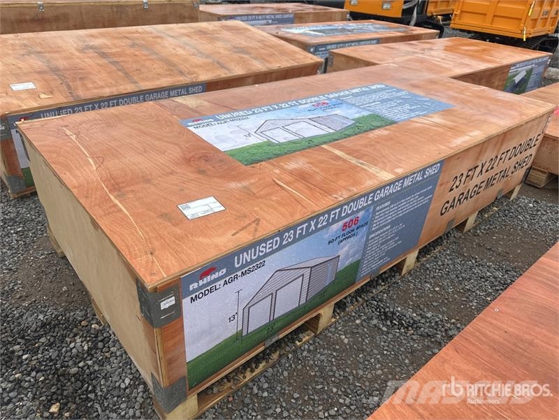 AGR-MS2322 23 ft x 22 ft Double Garage Metal Stora Steel frame buildings