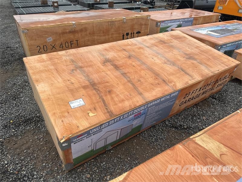 AGR-MS2322 23 ft x 22 ft Double Garage Metal Stora Konstrukcje stalowe