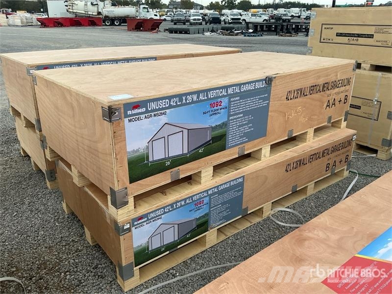  AGR-MS2642 26 ft x 42 ft Metal Garage Storage Buil Steel frame buildings