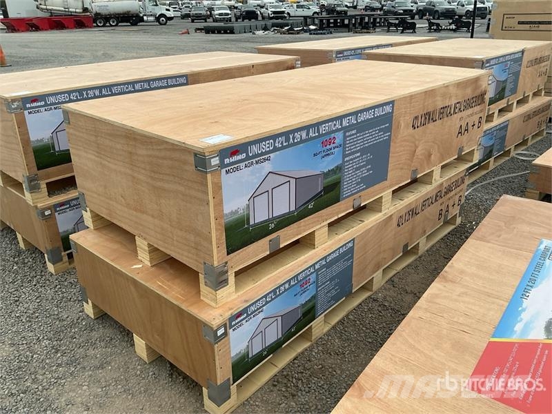 AGR-MS2642 26 ft x 42 ft Metal Garage Storage Buil Steel frame buildings