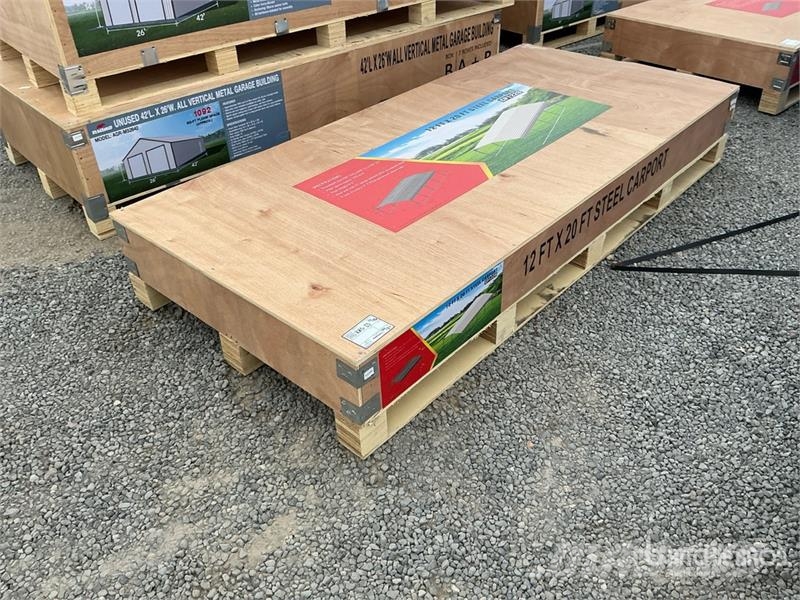 Agriquip CP1220 12 ft x 20 ft Carport (Unused) Steel frame buildings