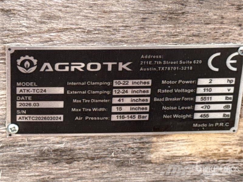 AGT 2 hp, 110 V Tire Changer (Unused) - Fits Agrotk AT Gradbeništvo - drugo