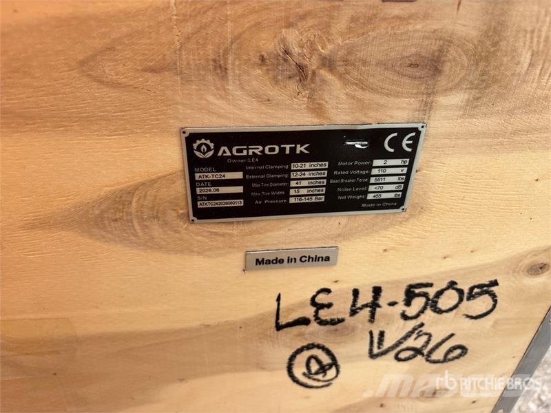 AGT ATK-TC24 Tire Changer (Unused) 建筑机械-其他