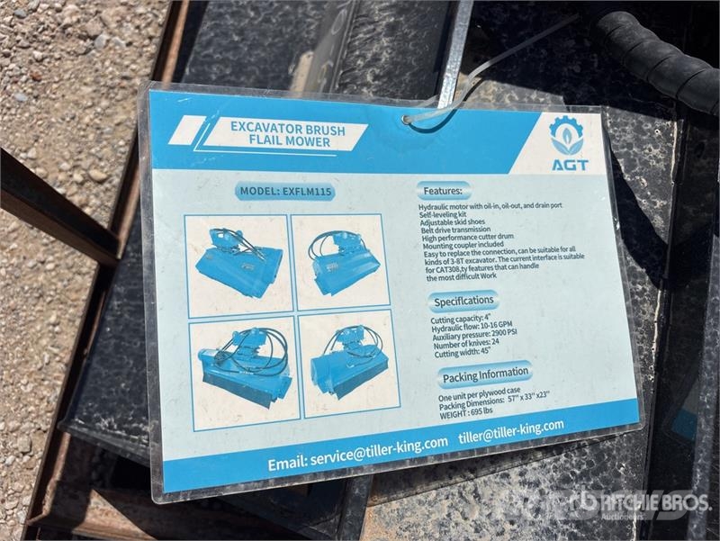AGT EXFLM115 45 in Excavator Flail Mower (Unused) Inne akcesoria
