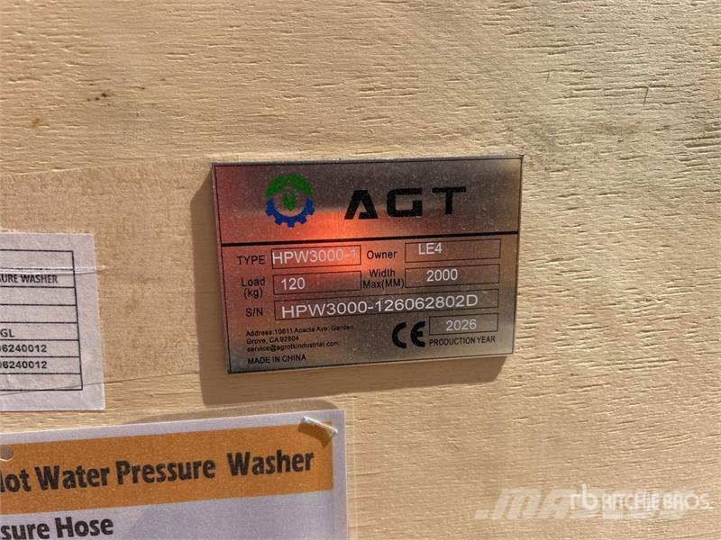 AGT HPW3000-1 Pressure Washer (Unused) Мийні апарати низького тиску