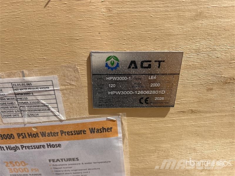 AGT HPW3000-1 Pressure Washer (Unused) Мийні апарати низького тиску